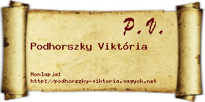 Podhorszky Viktória névjegykártya